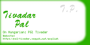 tivadar pal business card