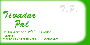 tivadar pal business card